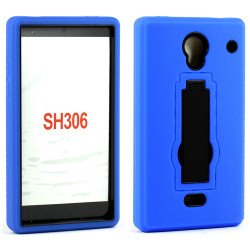 Sharp Aquos Crystal SH306 Armor Hybrid Kickstand Case (Blue)